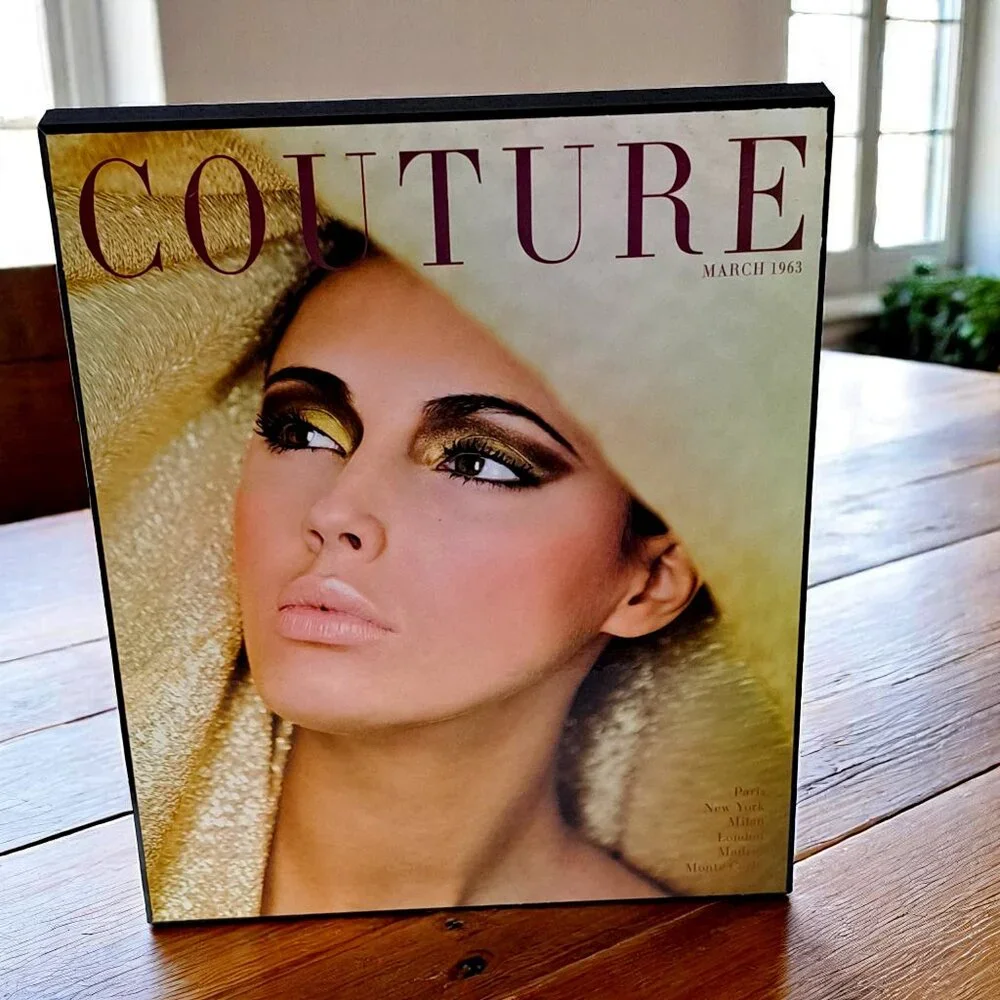 Z Gallerie Couture Magazine March 1963 Cover Art Wooden Wall Decor Art 20 x 16
